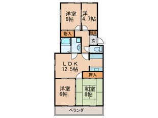 レスカール社台の物件間取画像